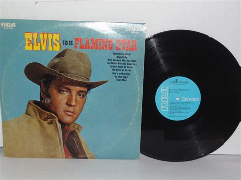 Elvis Presley Elvis Sings Flaming Star Lp Vinyl 1969 Blue Label Stereo