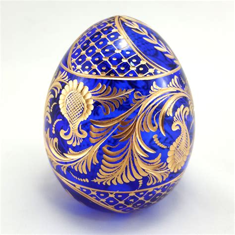 Russian Ornamental Faberge Crystal Egg