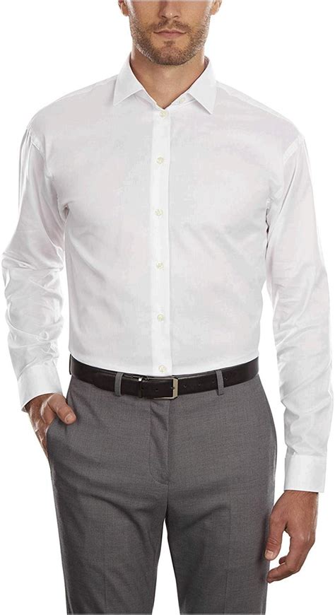 Kenneth Cole Unlisted Mens Dress Shirt Regular Fit Solid White