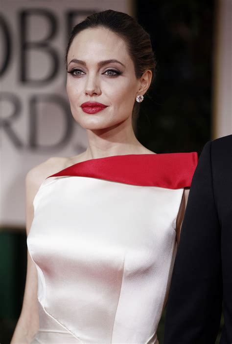 Angelina Jolie At 69th Annual Golden Globe Awards In Los Angeles