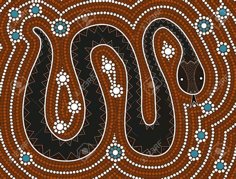 Une Illustration Base Sur Le Style De La Peinture Aborigne Dot Repr