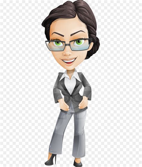 Cartoon Animation Female Character Business Woman Png Download 524