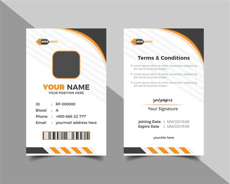 Simple Creative Business Id Card Design Template Or Corporate Office Id