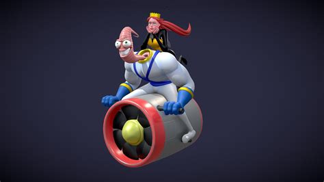 Earthworm Jim And Princess What S Her Name D Model By Kulerruler