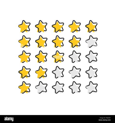 Vector Cartoon Customer Review Icon In Comic Style Stars Rank Concept