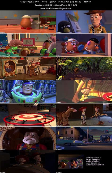 Toy Story 2 1999 480p Brrip Dual Audio Eng Hindi 400mb