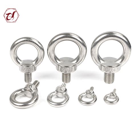 A2 70 Lifting Eye Bolt DIN580 Full Thread Forged Eyebolt Stainless