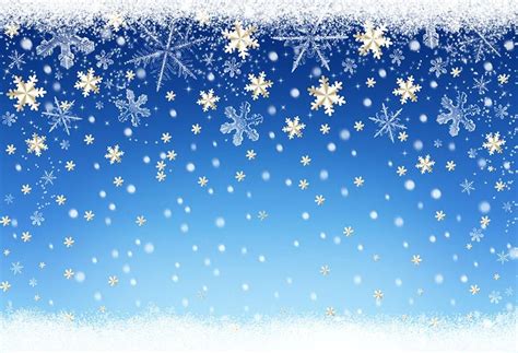 Snowflake Blue Winter Backdrop For Photography Lv 1029 Christmas