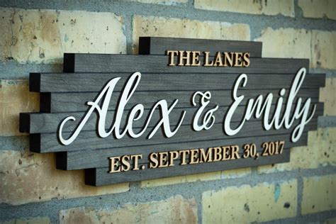 A Personalized Laser Cut Name Sign I Made As A Wedding T For My