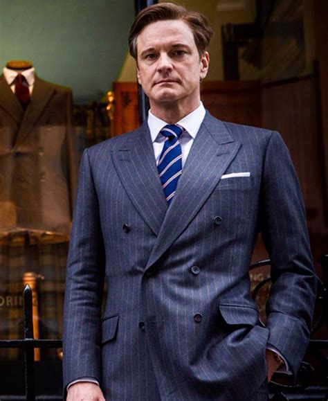 Colin Firth In Kingsman Wearing A Holland Sherry Viceroy Flannel Double Breasted Suit
