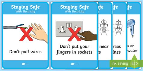 Electrical Safety Display Posters Teacher Made