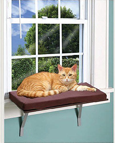 Foam Cushion Deluxe Kitty Window Perch With Fleece Cover Window Perch