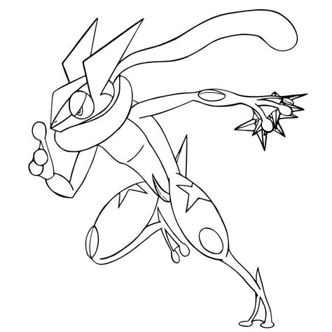 Pokemon Kleurplaat M Greninja Greninja Coloring Page Free Printable