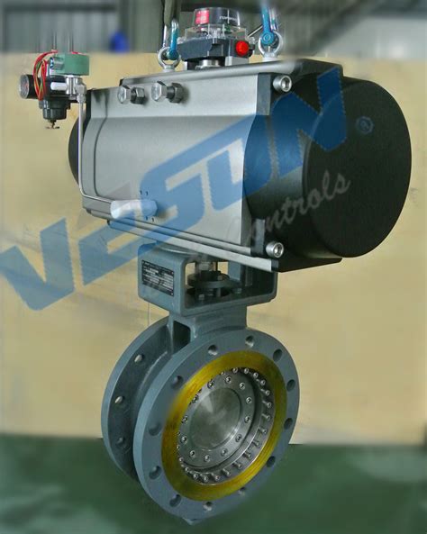 Flanged High Performance Butterfly Valves Pneumatic On Off Butterfly