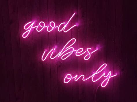 Good Vibes Only Unbreakable Neon Sign Neon Letters Etsy Neon Signs