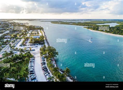 Fort Ft Pierce Florida Hutchinson Island Jetty Park Inlet Aerial