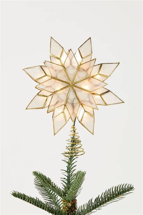 Illuminated Capiz Star Tree Topper Anthropologie Holiday Trim