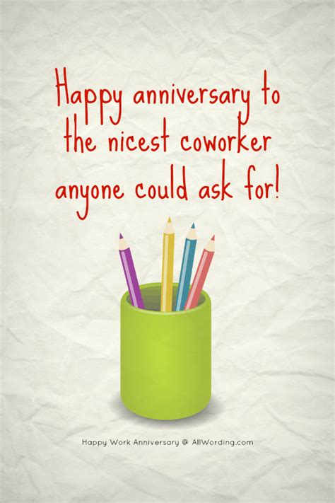 Best wishes are often send asgreeting cards for the anniversary or as text messages send with. An Appreciation-Packed List of Work Anniversary Messages | Work anniversary quotes, Work ...