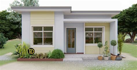 55 25 Sq M Modern Bungalow House Design Plans 8 50m X 6 With 2 Bedroom