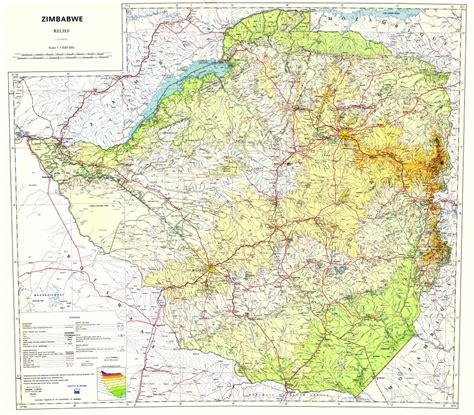 Detailed Relief Map Of Zimbabwe Zimbabwe Africa Mapsl