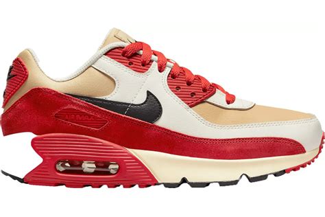 Nike Air Max 90 Leather Sesame Red Clay Gs Cd6864 200 Gb