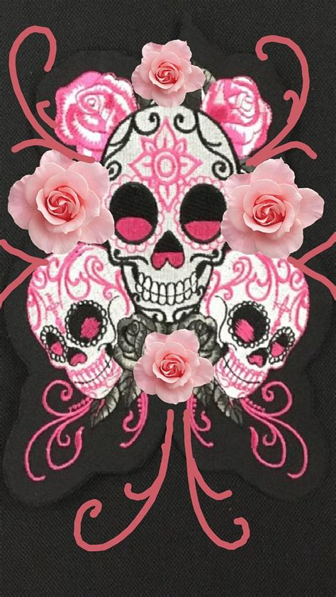 Pink Sugar Skull Background