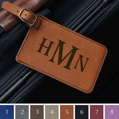 Personalized Luggage Tag Set Engraved With Choice Of Design Etsy