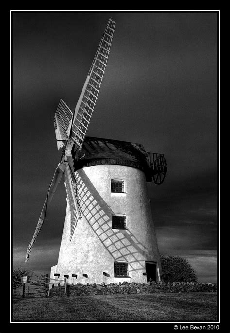Windmill Black And White Hdr By Leeby On Deviantart