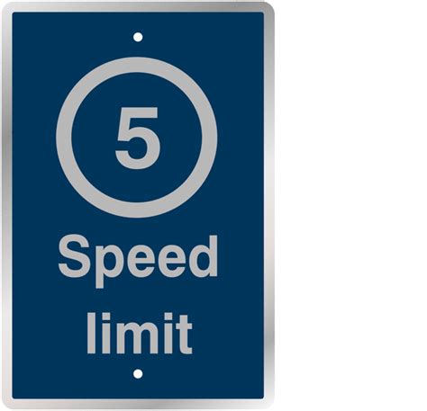 Post Mountable 5 Miles Per Hour Speed Limit Sign Safetyshop