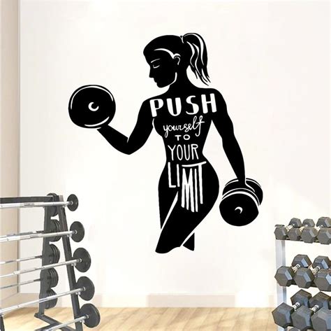 Fitness Wall Decal Workout Wall Decal Gym Wall Decor Etsy Gym Wall