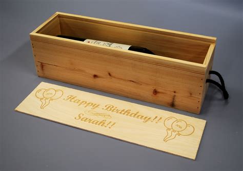 Personalised Happy Birthday Wooden Wine Spirit Champagne Box