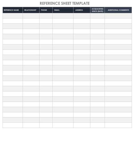 Reference List Template Free Word Templates