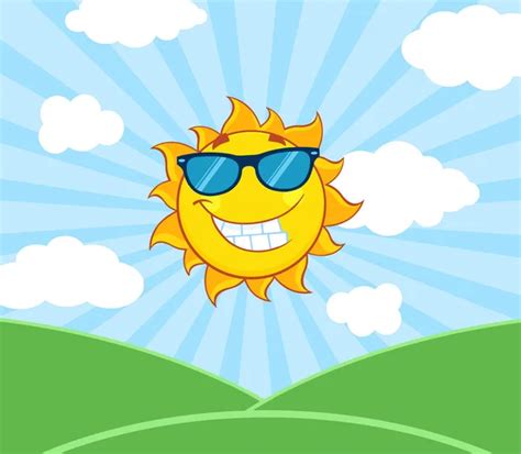 Happy Sun Mascot Cartoon — Stock Vector © Hittoon 61072153