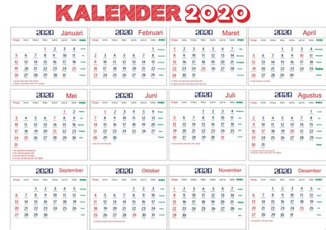 Idul Fitri Kalender Bulan Desember 2020