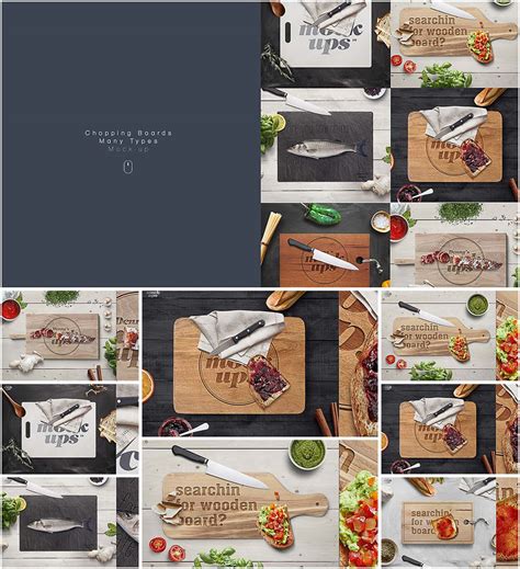 Download Cutting boards mockup bundle | Free download