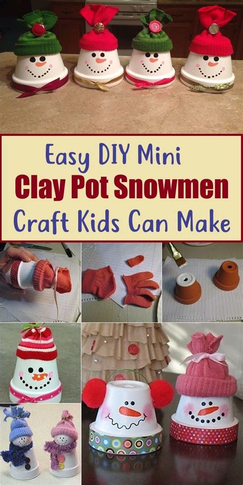 Easy Diy Mini Clay Pot Snowmen Craft Kids Can Make Usa Info Magazine