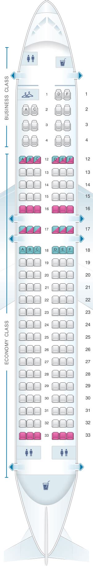 Seat Map Air Canada Airbus A320