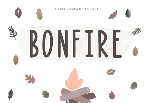 Bonfire A Bold Handwritten Font 86470 Regular Font Bundles