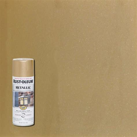 Rust Oleum Stops Rust 11 Oz Vintage Metallic Warm Gold Protective Spray Paint 6 Pack 286524