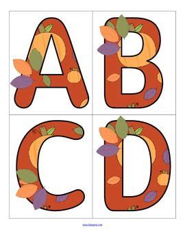 More than 800,000 products make your work easier. FREE - This is a set of large letters with a Fall/Autumn theme. Includes both upper and lower ...