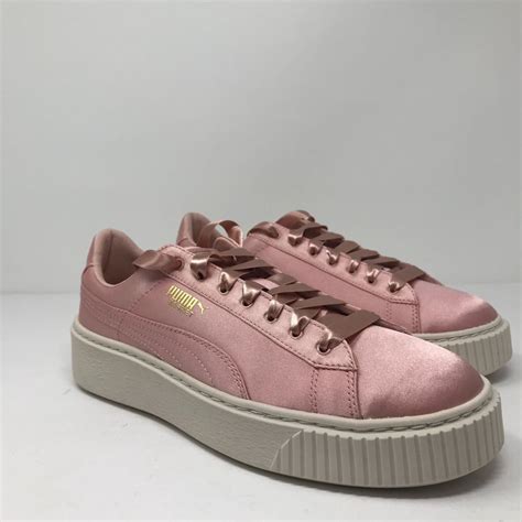 Puma Platform Basket Pink Satin Sneaker Various Sz Puma Sneakers