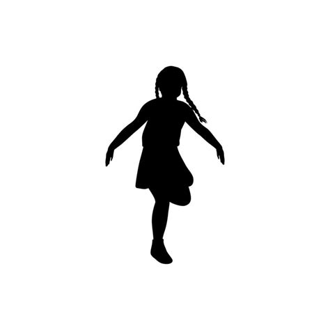 Girl Jumping Silhouette 22763080 Vector Art At Vecteezy