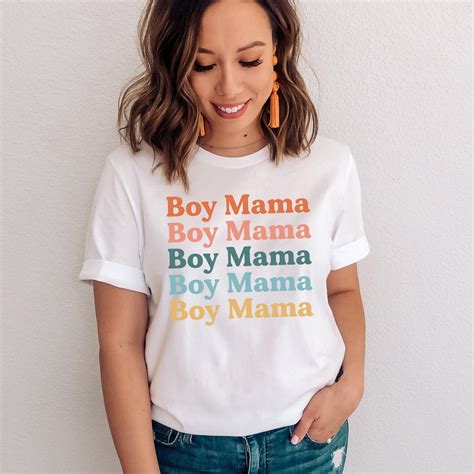 Retro Boy Mom T Shirt Mom Of Boys T Shirt Boy Mama Shirt Etsy