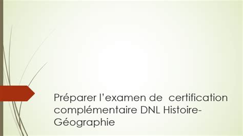 Dnl Histoire Et Géographie