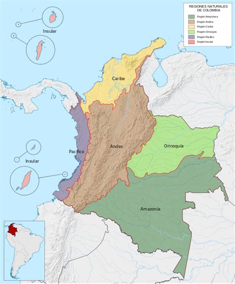File Mapa De Colombia Regiones Naturales Svg Mapa De Colombia