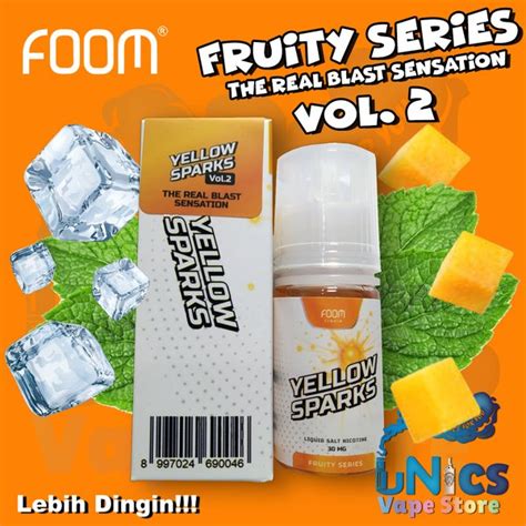 Jual FOOM Fruity Series Vol YELLOW SPARKS Mango ML Salt Nicotine Mg Salt Nic By FOOM