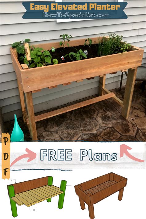 Simple Elevated Planter Box Free Diy Plans Howtospecialist How To