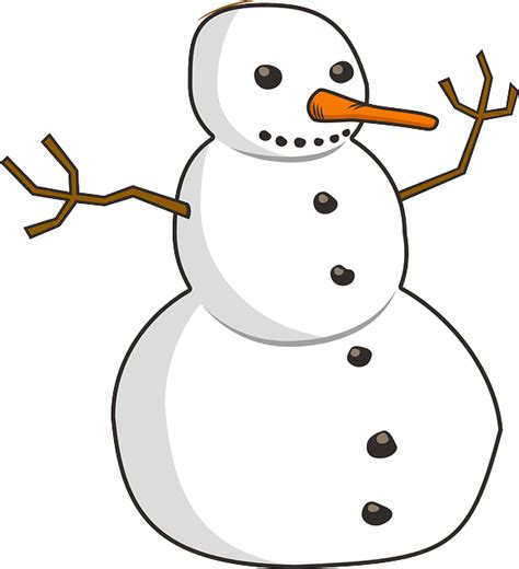 Free vector graphic: Snowman, Winter, Happy, Outdoors - Free Image on