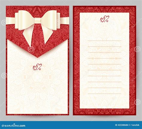 Elegant Stylish Red Greeting Card Stock Vector Illustration Of Design