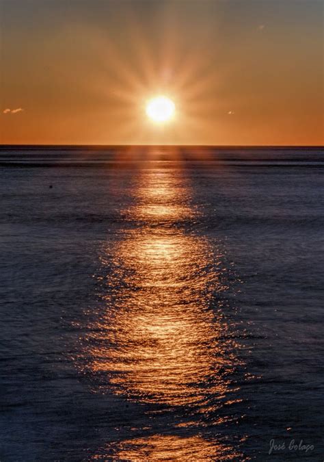 ~~sunrise Orange Sunrise And Water Reflection Tarragona